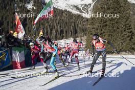 22.01.2017, Antholz, Italy (ITA): Nadezhda Skardino (BLR), Fuyuko Tachizaki (JPN), Selina Gasparin (SUI), (l-r) -  IBU world cup biathlon, relay women, Antholz (ITA). www.nordicfocus.com. © Manzoni/NordicFocus. Every downloaded picture is fee-liable.