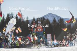 22.01.2017, Antholz, Italy (ITA): Justine Braisaz (FRA), Maren Hammerschmidt (GER), (l-r) -  IBU world cup biathlon, relay women, Antholz (ITA). www.nordicfocus.com. © Manzoni/NordicFocus. Every downloaded picture is fee-liable.
