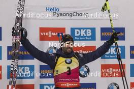 04.03.2017, Pyeong Chang, Korea (KOR): Martin Fourcade (FRA) -  IBU world cup biathlon, pursuit men, Pyeong Chang (KOR). www.nordicfocus.com. © Manzoni/NordicFocus. Every downloaded picture is fee-liable.