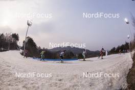 05.03.2017, Pyeong Chang, Korea (KOR): Event Feature: The field passes the highest point of the track -  IBU world cup biathlon, relay women, Pyeong Chang (KOR). www.nordicfocus.com. © Manzoni/NordicFocus. Every downloaded picture is fee-liable.