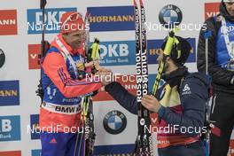 03.03.2017, Pyeong Chang, Korea (KOR): Lowell Bailey (USA), Martin Fourcade (FRA), (l-r) -  IBU world cup biathlon, sprint men, Pyeong Chang (KOR). www.nordicfocus.com. © Manzoni/NordicFocus. Every downloaded picture is fee-liable.