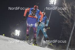 03.03.2017, Pyeong Chang, Korea (KOR): Leif Nordgren (USA), Quentin Fillon Maillet (FRA), (l-r) -  IBU world cup biathlon, sprint men, Pyeong Chang (KOR). www.nordicfocus.com. © Manzoni/NordicFocus. Every downloaded picture is fee-liable.