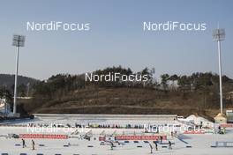 28.02.2017, Pyeong Chang, Korea (KOR): Feature Biathlon Stadium -  IBU world cup biathlon, training, Pyeong Chang (KOR). www.nordicfocus.com. © Manzoni/NordicFocus. Every downloaded picture is fee-liable.