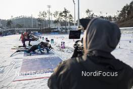 28.02.2017, Pyeong Chang, Korea (KOR): Event Feature: Will Forestier (FRA), Biathlonworld TV -  IBU world cup biathlon, training, Pyeong Chang (KOR). www.nordicfocus.com. © Manzoni/NordicFocus. Every downloaded picture is fee-liable.