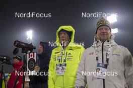 01.03.2017, Pyeong Chang, Korea (KOR): Matthias Ahrens (GER) coach Team Canada, Wolfgang Pichler (GER), Team Sweden, (l-r) -  IBU world cup biathlon, training, Pyeong Chang (KOR). www.nordicfocus.com. © Manzoni/NordicFocus. Every downloaded picture is fee-liable.