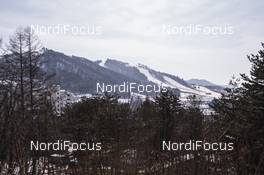 03.03.2017, Pyeong Chang, Korea (KOR): Event Feature: look over the Alpensia Resort with the alpin hill at the back -  IBU world cup biathlon, photosafari through the Alpensia Venues and Resorts, Pyeong Chang (KOR). www.nordicfocus.com. © Manzoni/NordicFocus. Every downloaded picture is fee-liable.