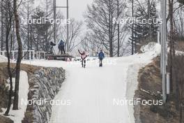 01.03.2017, Pyeong Chang, Korea (KOR): Event Feature: Marco Moser (GER), Infront Service, Daniel Osterauer (GER), Infront Service -  IBU world cup biathlon, training, Pyeong Chang (KOR). www.nordicfocus.com. © Manzoni/NordicFocus. Every downloaded picture is fee-liable.