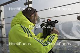 04.03.2017, Pyeong Chang, Korea (KOR): Event Feature: Marian Hiller (GER), Biathlonworld TV -  IBU world cup biathlon, training, Pyeong Chang (KOR). www.nordicfocus.com. © Manzoni/NordicFocus. Every downloaded picture is fee-liable.