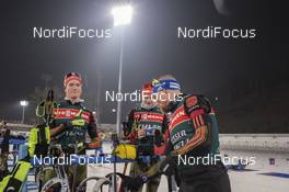 01.03.2017, Pyeong Chang, Korea (KOR): Benedikt Doll (GER), Roman Rees (GER), Eric Lesser (GER), (l-r) -  IBU world cup biathlon, training, Pyeong Chang (KOR). www.nordicfocus.com. © Manzoni/NordicFocus. Every downloaded picture is fee-liable.