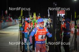 12.03.2017, Kontiolahti, Finland (FIN): Evgeniy Garanichev (RUS) -  IBU world cup biathlon, relay mixed, Kontiolahti (FIN). www.nordicfocus.com. © Tumashov/NordicFocus. Every downloaded picture is fee-liable.