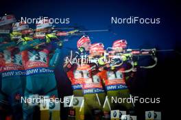12.03.2017, Kontiolahti, Finland (FIN): Arnd Peiffer (GER), Quentin Fillon Maillet (FRA) -  IBU world cup biathlon, relay mixed, Kontiolahti (FIN). www.nordicfocus.com. © Tumashov/NordicFocus. Every downloaded picture is fee-liable.