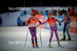12.03.2017, Kontiolahti, Finland (FIN): Joanne Reid (USA), Leif Nordgren (USA) -  IBU world cup biathlon, relay mixed, Kontiolahti (FIN). www.nordicfocus.com. © Tumashov/NordicFocus. Every downloaded picture is fee-liable.