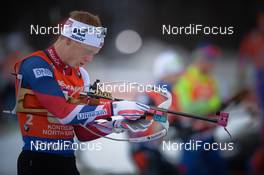 12.03.2017, Kontiolahti, Finland (FIN): Johannes Thingnes Boe (NOR) -  IBU world cup biathlon, relay mixed, Kontiolahti (FIN). www.nordicfocus.com. © Tumashov/NordicFocus. Every downloaded picture is fee-liable.