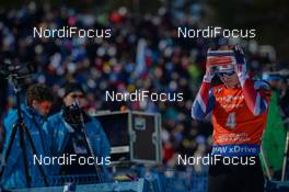 11.03.2017, Kontiolahti, Finland (FIN): Johannes Thingnes Boe (NOR) -  IBU world cup biathlon, pursuit men, Kontiolahti (FIN). www.nordicfocus.com. © Tumashov/NordicFocus. Every downloaded picture is fee-liable.