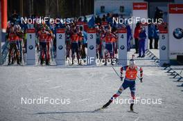 11.03.2017, Kontiolahti, Finland (FIN): Johannes Thingnes Boe (NOR) -  IBU world cup biathlon, pursuit men, Kontiolahti (FIN). www.nordicfocus.com. © Tumashov/NordicFocus. Every downloaded picture is fee-liable.