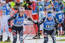 12.03.2017, Kontiolahti, Finland (FIN): Lisa Vittozzi(ITA), Lukas Hofer(ITA) -  IBU world cup biathlon, single mixed relay, Kontiolahti (FIN). www.nordicfocus.com. © Tumashov/NordicFocus. Every downloaded picture is fee-liable.