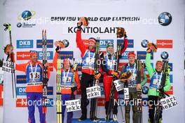 12.03.2017, Kontiolahti, Finland (FIN): Laura Dahlmeier(GER), Roman Rees(GER), Susan Dunklee(USA), Lowell Bailey(USA), Lisa Theresa Hauser(AUT), Simon Eder(AUT) -  IBU world cup biathlon, single mixed relay, Kontiolahti (FIN). www.nordicfocus.com. © Tumashov/NordicFocus. Every downloaded picture is fee-liable.