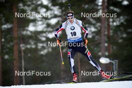10.03.2017, Kontiolahti, Finland (FIN): Dominik Landertinger (AUT) -  IBU world cup biathlon, sprint men, Kontiolahti (FIN). www.nordicfocus.com. © Tumashov/NordicFocus. Every downloaded picture is fee-liable.