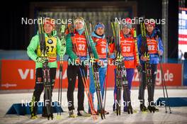 10.03.2017, Kontiolahti, Finland (FIN): Lisa Vittozzi (ITA), Susan Dunklee (USA), Daria Virolaynen (RUS), Darya Domracheva (BLR), Laura Dahlmeier (GER) -  IBU world cup biathlon, sprint women, Kontiolahti (FIN). www.nordicfocus.com. © Tumashov/NordicFocus. Every downloaded picture is fee-liable.