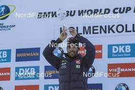 18.03.2017, Oslo, Norway (NOR): Martin Fourcade (FRA) -  IBU world cup biathlon, cups, Oslo (NOR). www.nordicfocus.com. © Manzoni/NordicFocus. Every downloaded picture is fee-liable.
