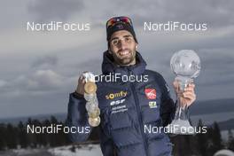 19.03.2017, Oslo, Norway (NOR): Martin Fourcade (FRA) -  IBU world cup biathlon, cups, Oslo (NOR). www.nordicfocus.com. © Manzoni/NordicFocus. Every downloaded picture is fee-liable.