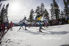 19.03.2017, Oslo, Norway (NOR): Michal Slesingr (CZE), Martin Fourcade (FRA), Anton Babikov (RUS), (l-r) -  IBU world cup biathlon, mass men, Oslo (NOR). www.nordicfocus.com. © Manzoni/NordicFocus. Every downloaded picture is fee-liable.