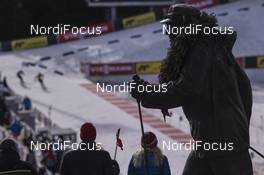 19.03.2017, Oslo, Norway (NOR): Event Feature: Track Feature with the statue of the norwegian king -  IBU world cup biathlon, mass men, Oslo (NOR). www.nordicfocus.com. © Manzoni/NordicFocus. Every downloaded picture is fee-liable.