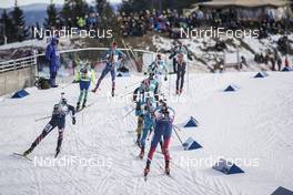 18.03.2017, Oslo, Norway (NOR): Andrejs Rastorgujevs (LAT), Fredrik Lindstroem (SWE), (l-r) -  IBU world cup biathlon, pursuit men, Oslo (NOR). www.nordicfocus.com. © Manzoni/NordicFocus. Every downloaded picture is fee-liable.