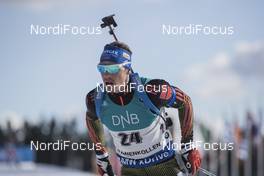 18.03.2017, Oslo, Norway (NOR): Simon Schempp (GER) -  IBU world cup biathlon, pursuit men, Oslo (NOR). www.nordicfocus.com. © Manzoni/NordicFocus. Every downloaded picture is fee-liable.