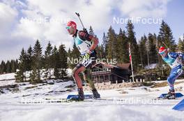 18.03.2017, Oslo, Norway (NOR): Arnd Peiffer (GER) -  IBU world cup biathlon, pursuit men, Oslo (NOR). www.nordicfocus.com. © Manzoni/NordicFocus. Every downloaded picture is fee-liable.