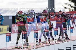 18.03.2017, Oslo, Norway (NOR): Laura Dahlmeier (GER), Kaisa Makarainen (FIN), Teja Gregorin (SLO), (l-r) -  IBU world cup biathlon, pursuit women, Oslo (NOR). www.nordicfocus.com. © Manzoni/NordicFocus. Every downloaded picture is fee-liable.