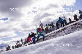 18.03.2017, Oslo, Norway (NOR): Justine Braisaz (FRA) -  IBU world cup biathlon, pursuit women, Oslo (NOR). www.nordicfocus.com. © Manzoni/NordicFocus. Every downloaded picture is fee-liable.