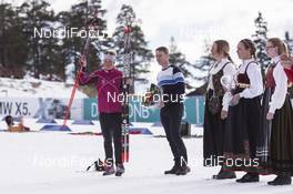 18.03.2017, Oslo, Norway (NOR): Marie Dorin (FRA) getting the Holmenkollen medal -  IBU world cup biathlon, pursuit women, Oslo (NOR). www.nordicfocus.com. © Manzoni/NordicFocus. Every downloaded picture is fee-liable.
