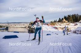17.03.2017, Oslo, Norway (NOR): Fabien Claude (FRA) -  IBU world cup biathlon, sprint men, Oslo (NOR). www.nordicfocus.com. © Manzoni/NordicFocus. Every downloaded picture is fee-liable.