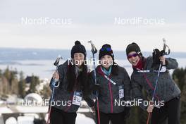 17.03.2017, Oslo, Norway (NOR): Event Feature: The Japanese womens team cheers for their men -  IBU world cup biathlon, sprint men, Oslo (NOR). www.nordicfocus.com. © Manzoni/NordicFocus. Every downloaded picture is fee-liable.