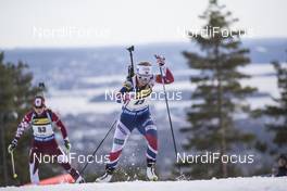 17.03.2017, Oslo, Norway (NOR): Tiril Eckhoff (NOR) -  IBU world cup biathlon, sprint women, Oslo (NOR). www.nordicfocus.com. © Manzoni/NordicFocus. Every downloaded picture is fee-liable.