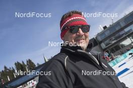 19.03.2017, Oslo, Norway (NOR): Event Feature: Infront technician Paul -  IBU world cup biathlon, training, Oslo (NOR). www.nordicfocus.com. © Manzoni/NordicFocus. Every downloaded picture is fee-liable.