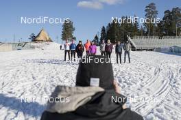 15.03.2017, Oslo, Norway (NOR): Simon Eder (AUT), Gabriela Koukalova (CZE), Dorothea Wierer (ITA), Lowell Bailey (USA), Laura Dahlmeier (GER), Anton Shipulin (RUS), Kaisa Makarainen (FIN), Simon Schempp (GER), (l-r) -  IBU world cup biathlon, training, Oslo (NOR). www.nordicfocus.com. © Manzoni/NordicFocus. Every downloaded picture is fee-liable.