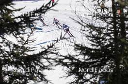 19.02.2017, Hochfilzen, Austria (AUT): Anton Shipulin (RUS), Simon Eder (AUT), Dominik Landertinger (AUT), (l-r) - IBU world championships biathlon, mass men, Hochfilzen (AUT). www.nordicfocus.com. © NordicFocus. Every downloaded picture is fee-liable.