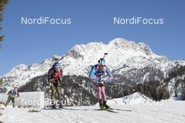 19.02.2017, Hochfilzen, Austria (AUT): Evgeniy Garanichev (RUS), Simon Schempp (GER), (l-r) - IBU world championships biathlon, mass men, Hochfilzen (AUT). www.nordicfocus.com. © NordicFocus. Every downloaded picture is fee-liable.