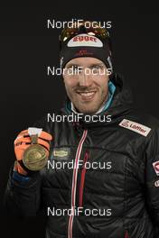 18.02.2017, Hochfilzen, Austria (AUT): Dominik Landertinger (AUT) - IBU world championships biathlon, medals, Hochfilzen (AUT). www.nordicfocus.com. © NordicFocus. Every downloaded picture is fee-liable.
