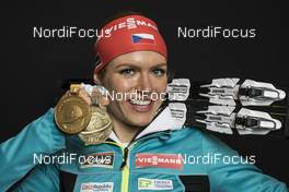 12.02.2017, Hochfilzen, Austria (AUT): Gabriela Koukalova (CZE) - IBU world championships biathlon, medals, Hochfilzen (AUT). www.nordicfocus.com. © NordicFocus. Every downloaded picture is fee-liable.