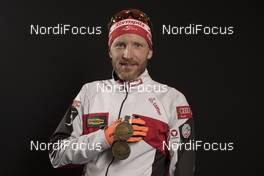 19.02.2017, Hochfilzen, Austria (AUT): Simon Eder (AUT) - IBU world championships biathlon, medals, Hochfilzen (AUT). www.nordicfocus.com. © NordicFocus. Every downloaded picture is fee-liable.
