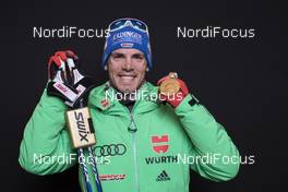 09.02.2017, Hochfilzen, Austria (AUT): Simon Schempp (GER) - IBU world championships biathlon, medals, Hochfilzen (AUT). www.nordicfocus.com. © NordicFocus. Every downloaded picture is fee-liable.