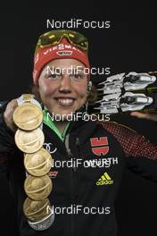 19.02.2017, Hochfilzen, Austria (AUT): Laura Dahlmeier (GER) - IBU world championships biathlon, medals, Hochfilzen (AUT). www.nordicfocus.com. © NordicFocus. Every downloaded picture is fee-liable.