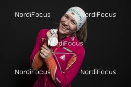 12.02.2017, Hochfilzen, Austria (AUT): Darya Domracheva (BLR) - IBU world championships biathlon, medals, Hochfilzen (AUT). www.nordicfocus.com. © NordicFocus. Every downloaded picture is fee-liable.