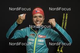 10.02.2017, Hochfilzen, Austria (AUT): Gabriela Koukalova (CZE) - IBU world championships biathlon, medals, Hochfilzen (AUT). www.nordicfocus.com. © NordicFocus. Every downloaded picture is fee-liable.