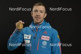 18.02.2017, Hochfilzen, Austria (AUT): Alexey Volkov (RUS) - IBU world championships biathlon, medals, Hochfilzen (AUT). www.nordicfocus.com. © NordicFocus. Every downloaded picture is fee-liable.
