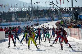 09.02.2017, Hochfilzen, Austria (AUT): Event Feature: start mix relay- IBU world championships biathlon, relay mixed, Hochfilzen (AUT). www.nordicfocus.com. © NordicFocus. Every downloaded picture is fee-liable.