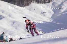 09.02.2017, Hochfilzen, Austria (AUT): Susan Dunklee (USA) - IBU world championships biathlon, relay mixed, Hochfilzen (AUT). www.nordicfocus.com. © NordicFocus. Every downloaded picture is fee-liable.